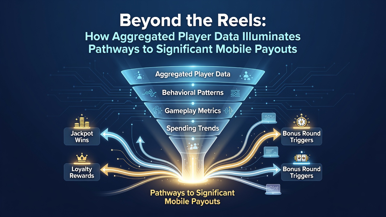 Mobile slot data analytics dashboard showing payout pathways