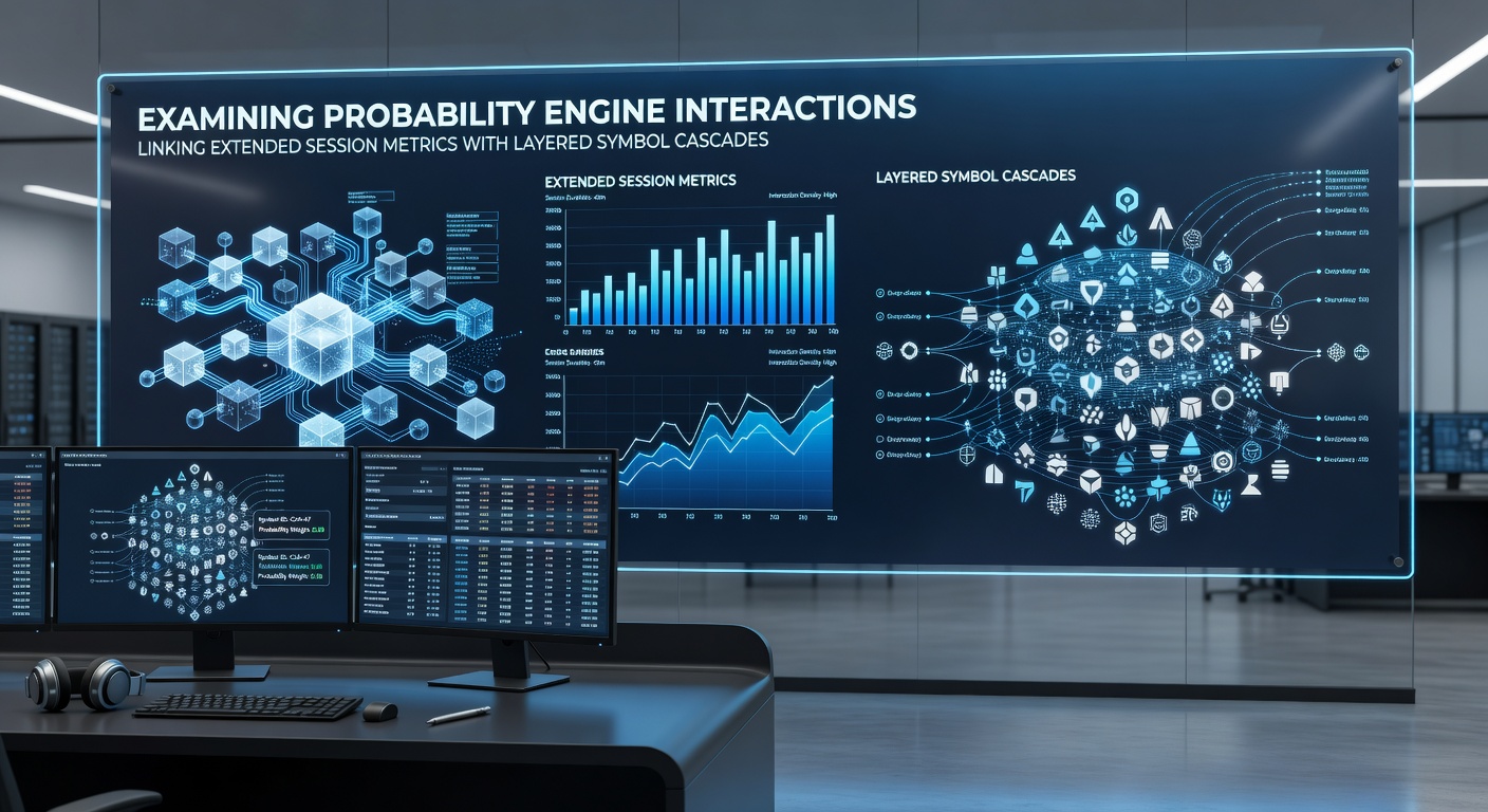 Analytical dashboard displaying session metrics overlaid with cascade frequency graphs from licensed slot platforms