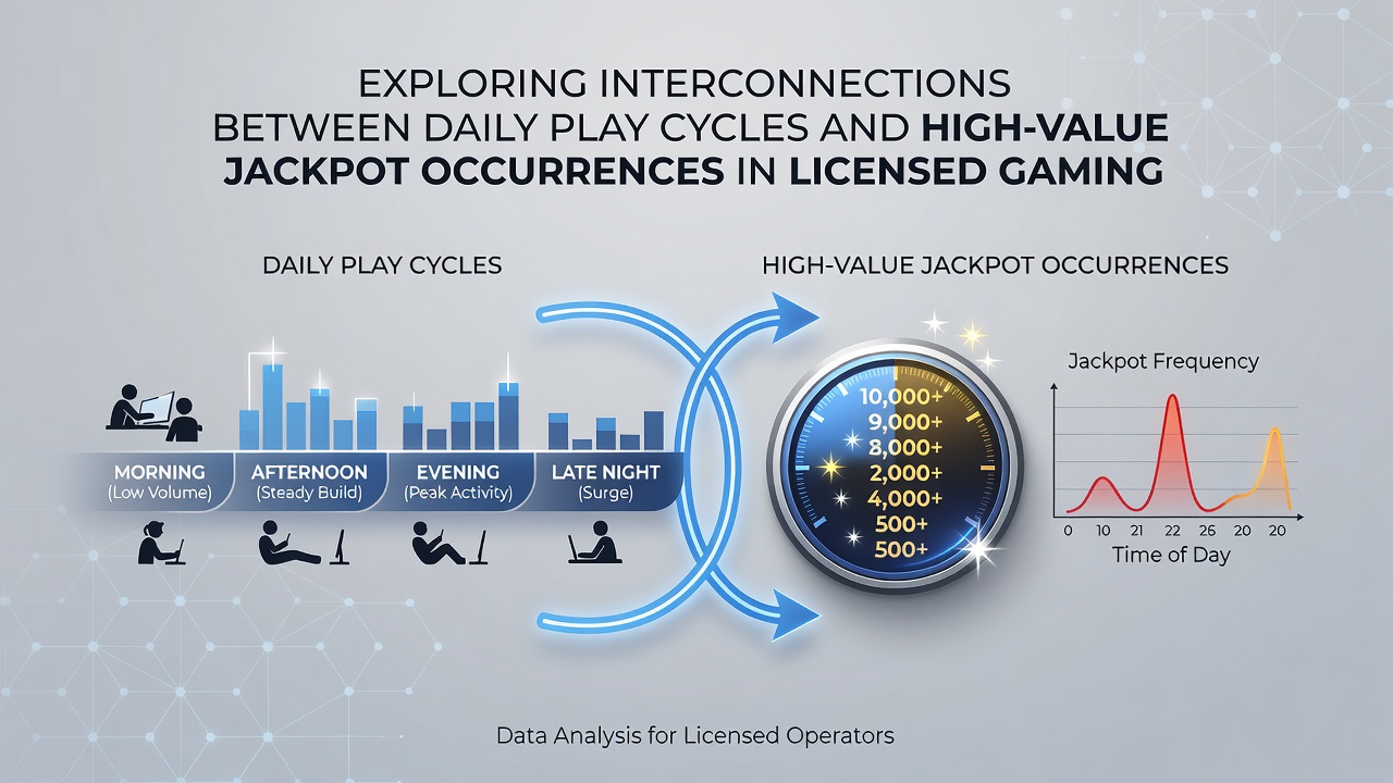 Graph illustrating jackpot frequency by hour of day across multiple licensed mobile applications