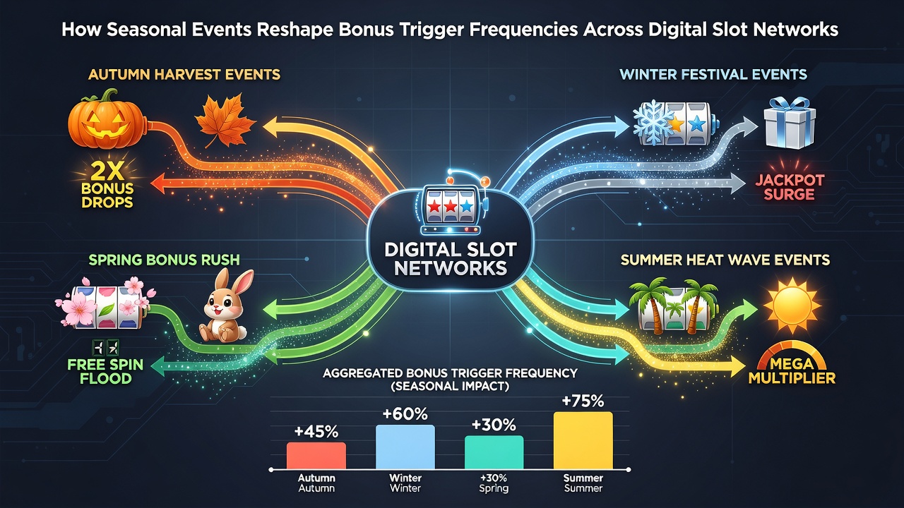 Analytics dashboard showing bonus trigger frequency spikes during a seasonal promotion period