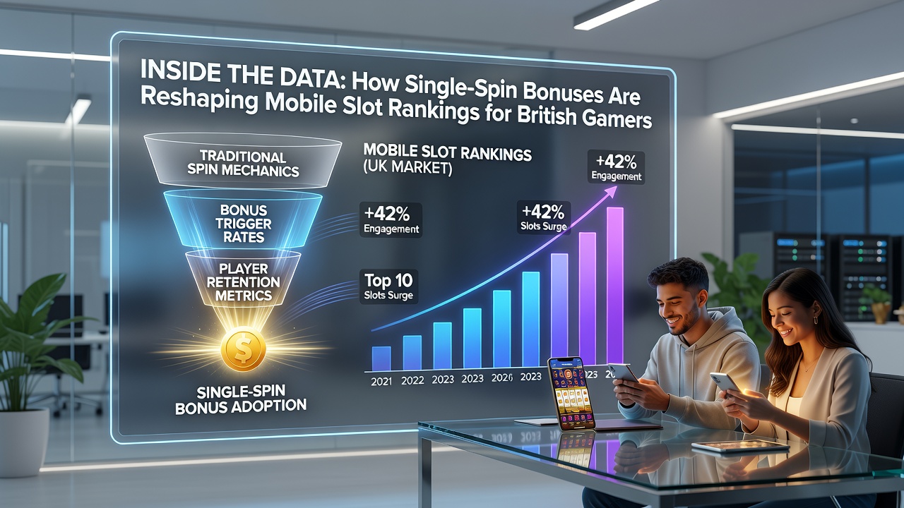 Leaderboard dashboard on a tablet displaying rapid rank changes after single-spin bonus activations for UK gamers