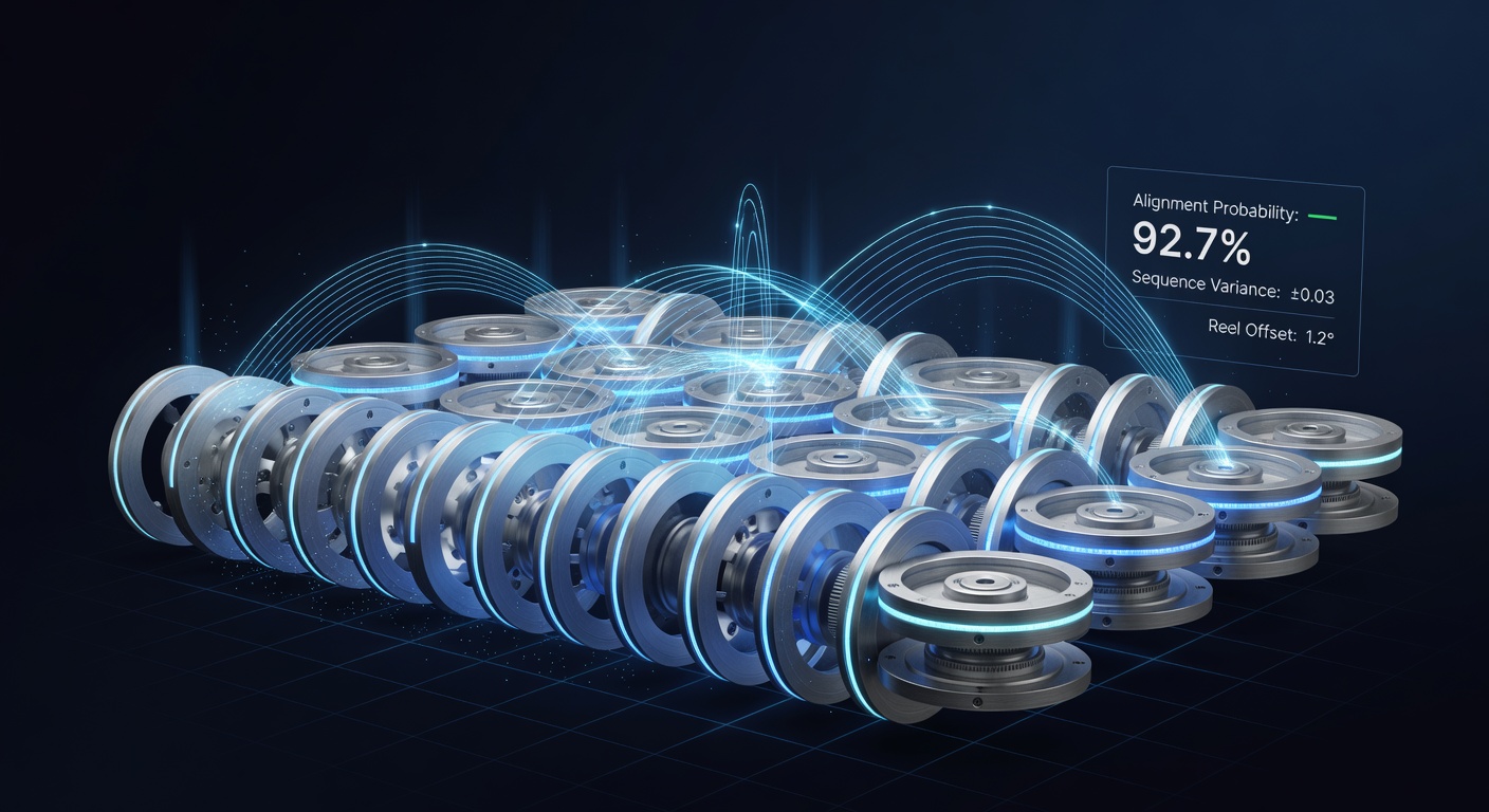 Data visualization of alignment probability curves across three-reel, five-reel and six-reel licensed configurations